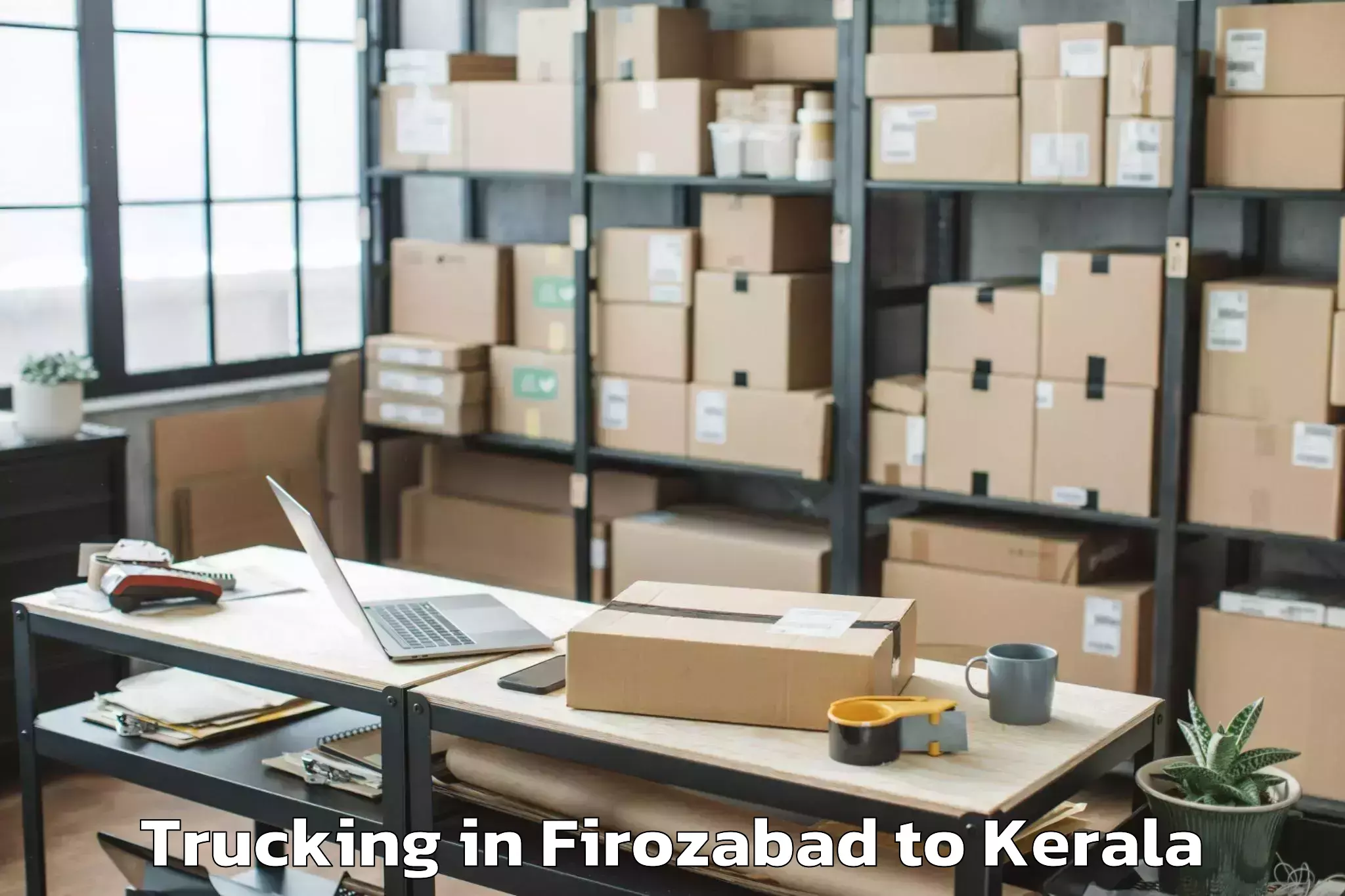 Top Firozabad to Kizhake Chalakudi Trucking Available